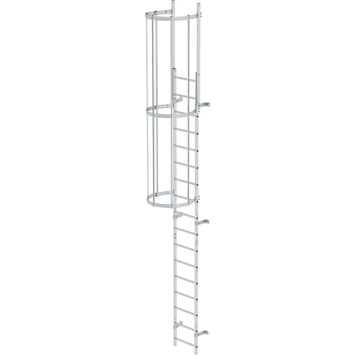 Однопролетная вертикальная лестница из пол. алюминия 5.96 м Munk 510100