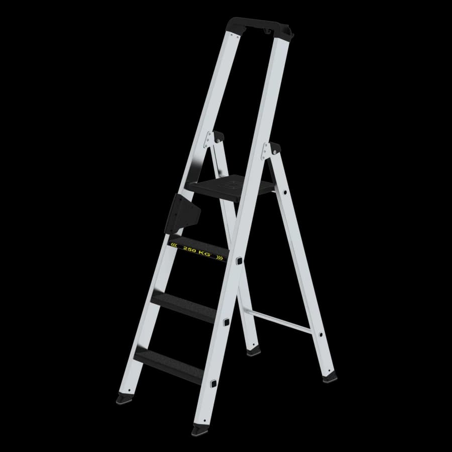 Стремянка MUNK 4 ступени с покрытием Clip-Step R13 с рукояткой Ergo-pad нагрузка до 250 кг 042704