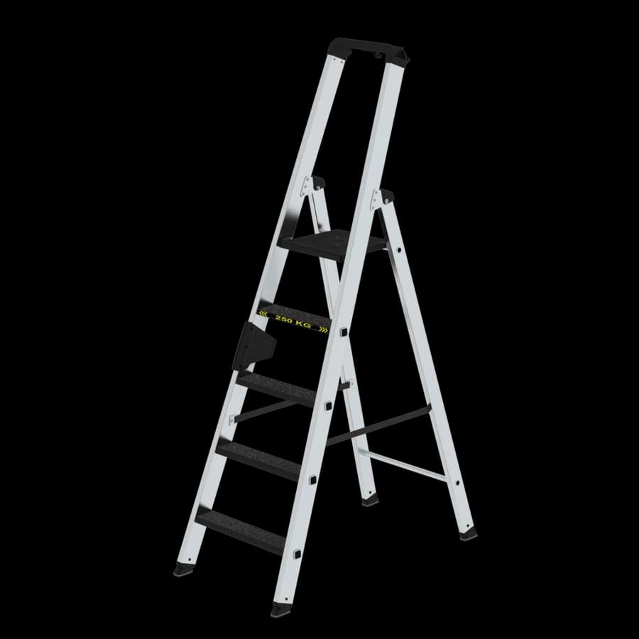 Стремянка MUNK 5 ступеней с покрытием Clip-Step R13 с рукояткой Ergo-pad нагрузка до 250 кг 042705