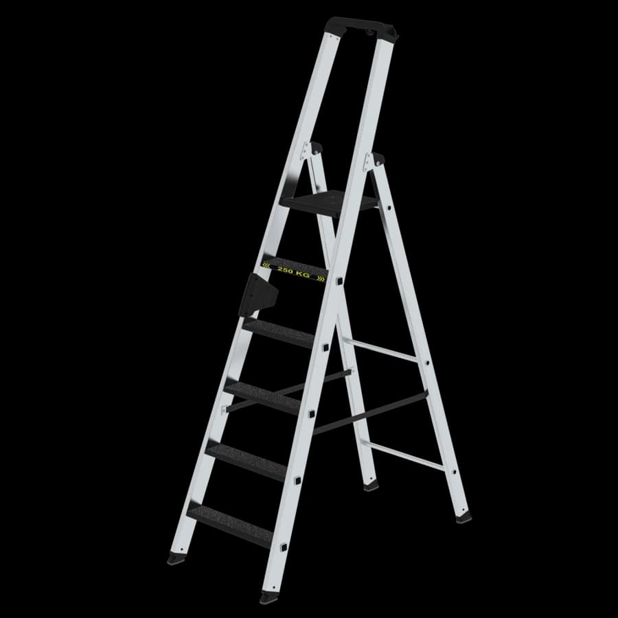 Стремянка MUNK 6 ступеней с покрытием Clip-Step R13 с рукояткой Ergo-pad нагрузка до 250 кг 042706